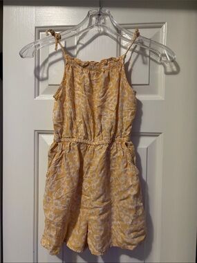 H&M Yellow Daisy-Print Tie-Strap Romper